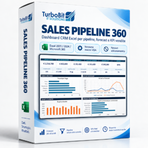 Sales Pipeline 360 - Dashboard CRM Excel per Pipeline, Forecast e KPI Vendite